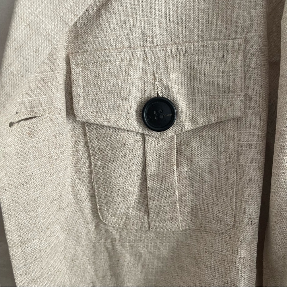 Men's Beige Windbreaker Jacket - Picture 3 of 11